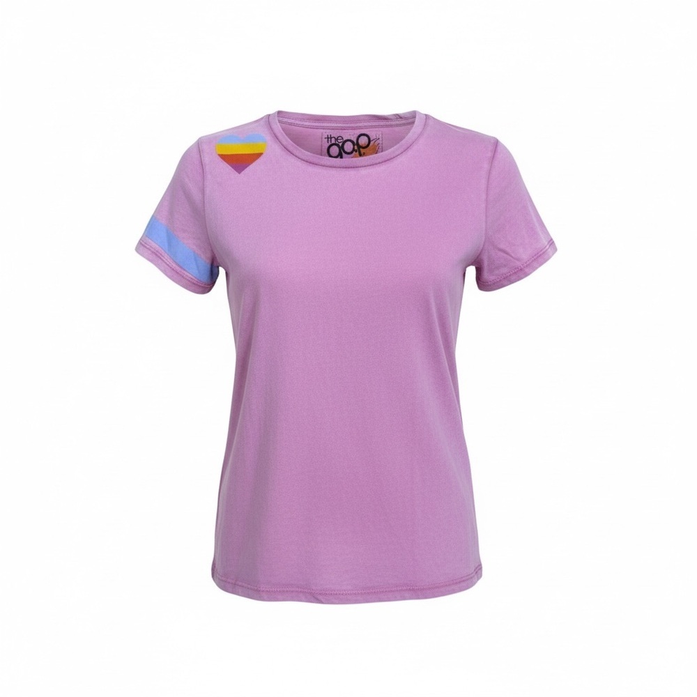 Freecity x GAP Pink T-Shirt with Rainbow Heart